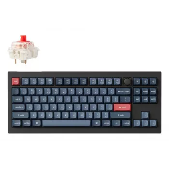 Keychron V3 Max tastatūra universāla RF bezvadu Bluetooth melna pelēka bez ciparu daļas