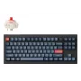 Keychron V3 Max tastatūra universāla RF bezvadu Bluetooth melna pelēka bez ciparu daļas