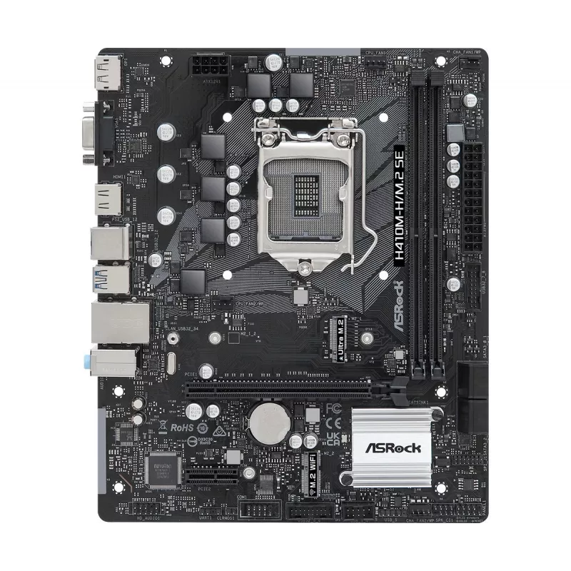 Mātesplate ASRock H410M-H/M.2 SE Intel H370 LGA 1200 micro ATX