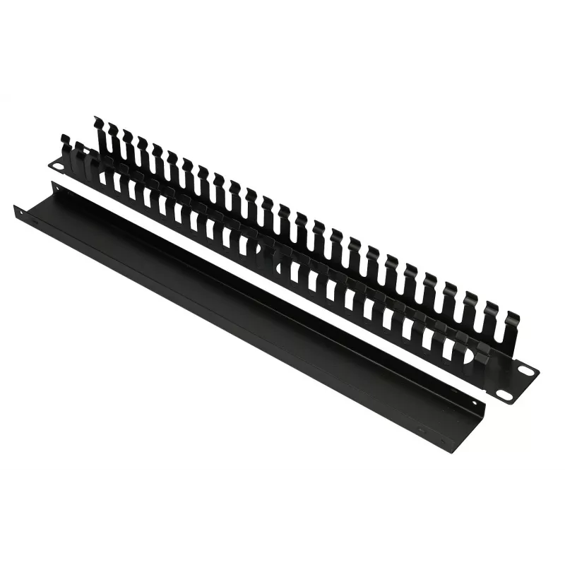 Kabeļu pārvaldības panelis Extralink kabelis MANAGER WITH METAL COVER Melns Metal 48.3 cm