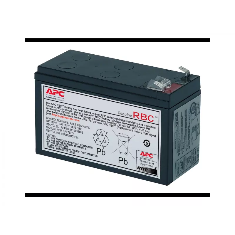 APC akumulatoru nomaiņas kasetne APCRBC106 (OEM), Svina-skābes hermētisks (VRLA), 1 gab., Melna, RoHS, 2.5 kg, 102 mm