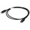 USB 2.0 USB-C uz USB-C kabelis LANBERG CA-CMCM-10CU-0010-BK 1 m, melns, 480 Mbit/s, apzeltīti kontakti