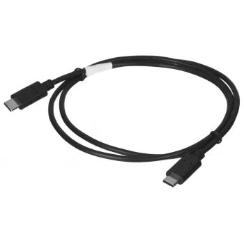 USB 2.0 USB-C uz USB-C kabelis LANBERG CA-CMCM-10CU-0010-BK 1 m, melns, 480 Mbit/s, apzeltīti kontakti