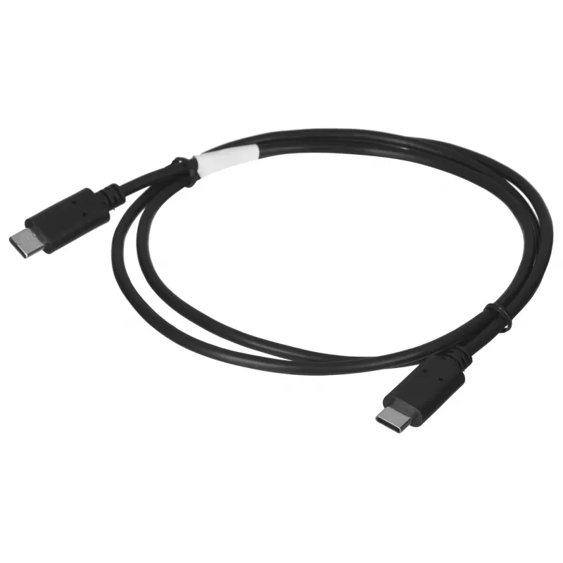 USB 2.0 USB-C uz USB-C kabelis LANBERG CA-CMCM-10CU-0010-BK 1 m, melns, 480 Mbit/s, apzeltīti kontakti