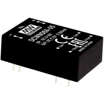 strāvas adapteris MEAN WELL DCWN06B-12 — 6 W, ieeja 18–36 V, izeja 12 V