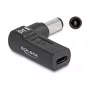 DeLOCK adapteris USB Type-C ligzda uz Dell 7.4 x 5.0 mm spraudnis 90° leņķī
