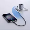 Ugreen USB-C (taisns) / USB-C (leņķveida) PD QC 60W 3A 0,5m US255 (pelēks)