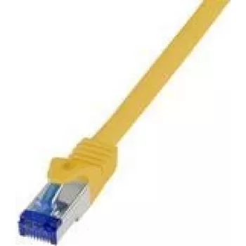 Logilink Professional - Patch-Cable - RJ-45 (M) to RJ-45 (M) - 1 m - 6 mm - S/FTP -Cat.7 neapstrādāts kabelis (kabelis) / CAT 6a (Ports) - Halogen-Free, Moulded, Snagless - dzeltena, RAL 1018 (C6
