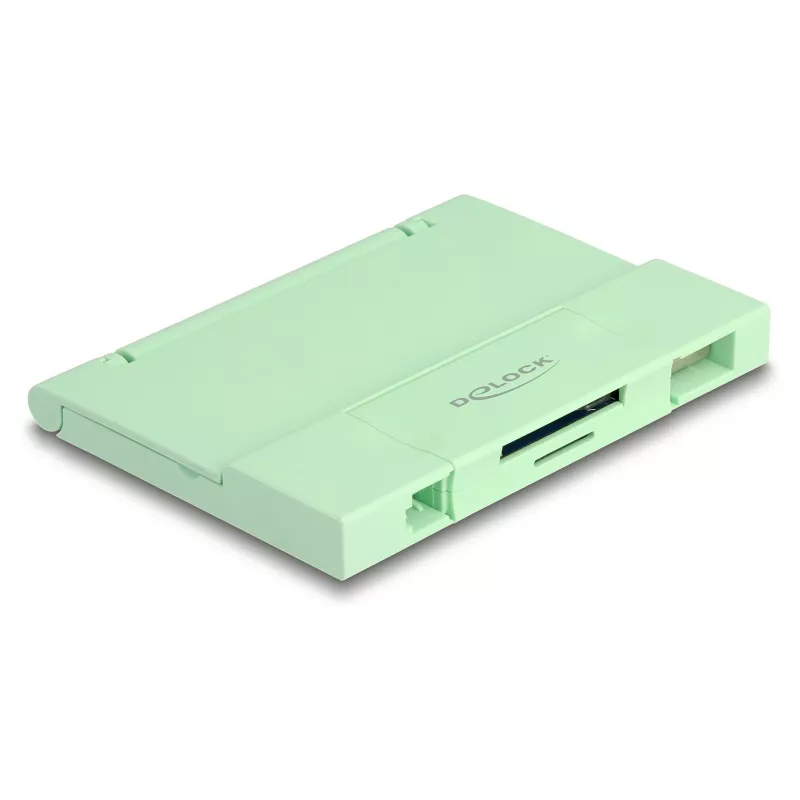 Karšu lasītājs DeLOCK 91015 USB 3.2 Gen 1 Type-A/Type-C piparmētru krāsā