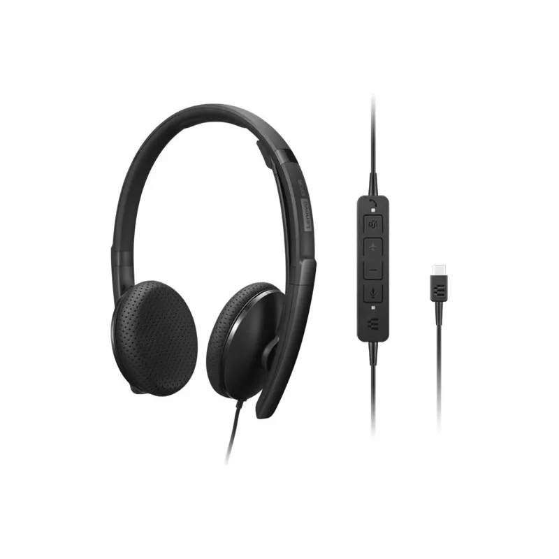Lenovo 4XD1M45626 austiņas/headset ar vadu, galvas lente, USB Type-C, melnas