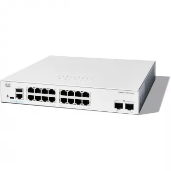 Pārvaldīts komutators Cisco Catalyst 1300-16T-2G — 16x Gigabit RJ-45, 2x 1GE SFP, L2/L3