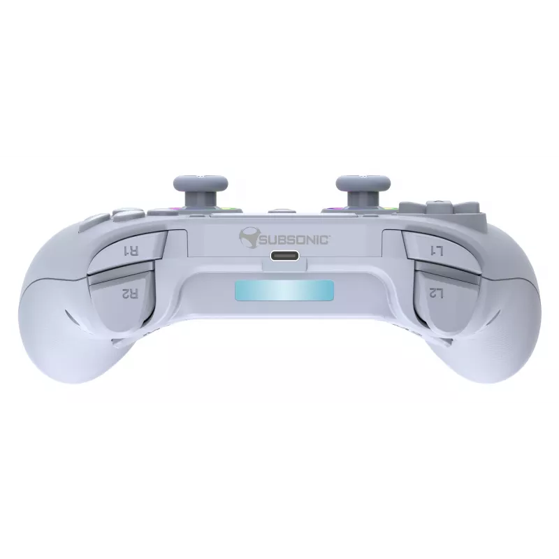 Bezvadu LED kontrolieris SUBSONIC SA5639-2 — PS4 un PC, balts, bezvadu savienojums