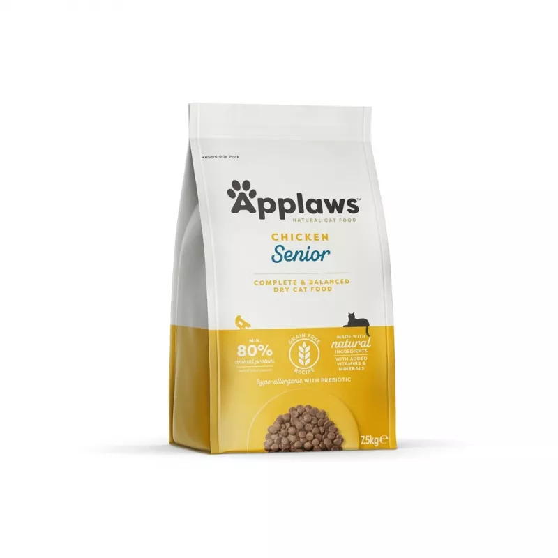 APPLAWS Senior Chicken - sausā kaķu barība - 7,5 kg