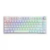 SAVIO PHENIX WHITE bezvadu mehāniskā tastatūra, Gateron Red Pro, ABS