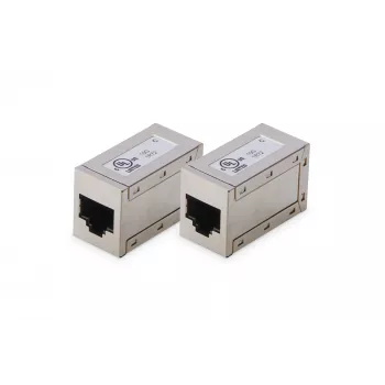 Digitus CAT 6 modulārie savienotāji ekranēti 2 gab. RJ-45 Zelta kontakti Sudraba