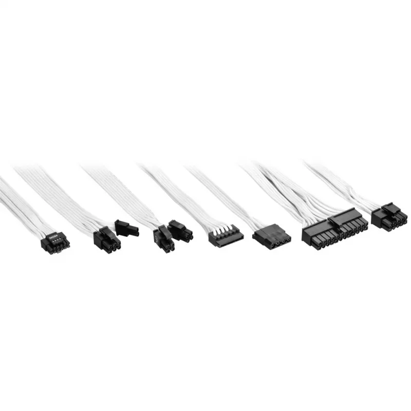 Sharkoon Rebel P20 1200 White 1x 12 Pin High Power Connector 4x PCIe kabeļu pārvaldība PC-/Servera barošanas bloks