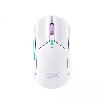 HyperX Pulsefire Haste 2 Core Wls - Spēļu pele (Balta/Zaļa/Purpursarkana)