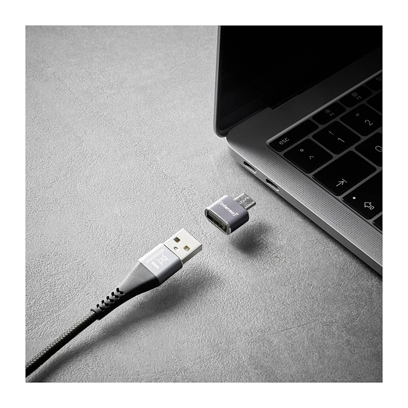 Intenso 3 gab. USB adapteris USB-A -> USB-C C480C Alumīnijs