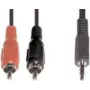 Audio kabelis e+p B 113 1,5m 2xRCA 3,5mm Melns