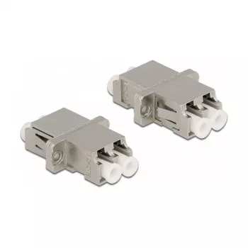 Optiskās šķiedras savienotājs DeLOCK LC Duplex ligzda uz LC Duplex ligzdu viena režīma metāls