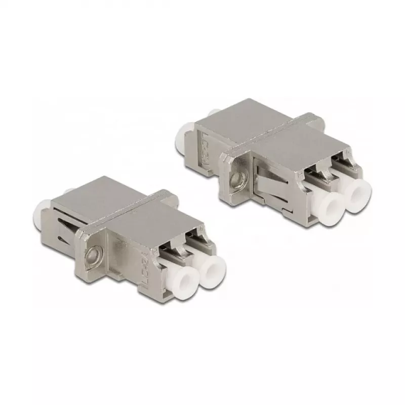 Optiskās šķiedras savienotājs DeLOCK LC Duplex ligzda uz LC Duplex ligzdu viena režīma metāls