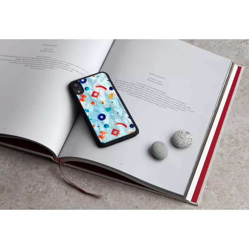 Aizsargājošs tālruņa maciņš iKins iPhone XR — Melns Poppin Rock dizains
