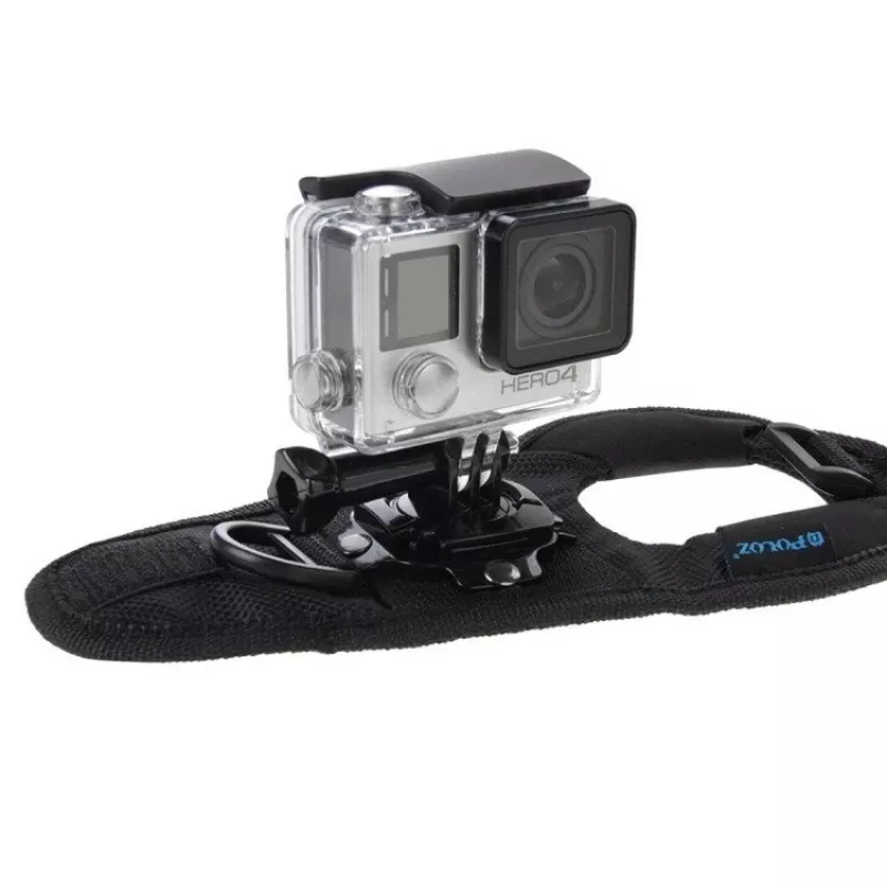 Puluz aproces stiprinājums ar siksnu darbības kamerām ar 360° rotāciju — saderīgs ar GoPro HERO 7/6/5/4/3/2, SJCAM, Xiaomi