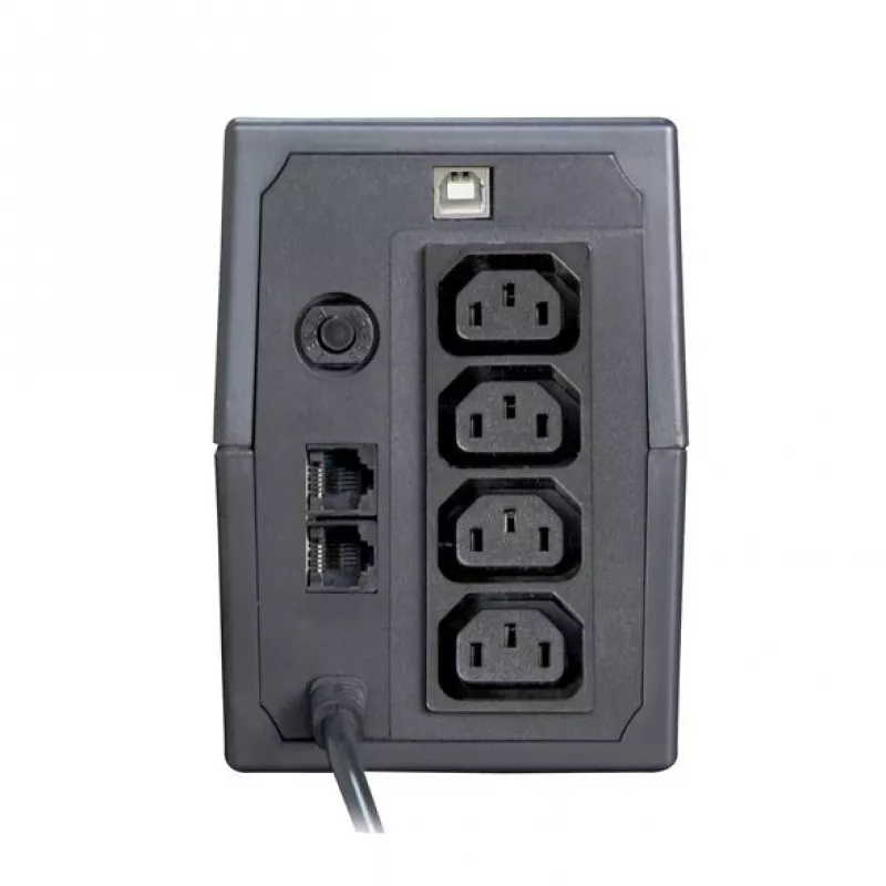 UPS ORVALDI I650 0,6 kVA (360 W) ar LCD displeju un USB, 4x IEC izejas