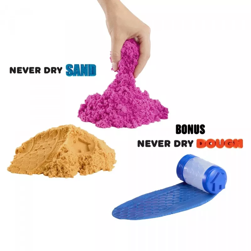 Kinetic sand Wonder Factory Never Dry Sand maisiņš, oranži sarkans