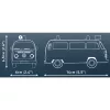 Konstruktora rotaļlieta Cobi Volkswagen T2b ugunsdzēsēju mašīna mērogā 1:35, sarkana