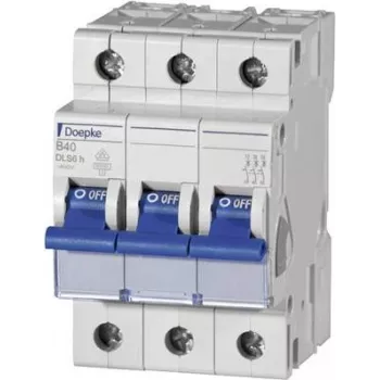 DOEPKE Strāvas slēdzis B20A DLS-6H-B20-3-6-KA 6kA 3-pol. 400V B raksturlīkne DLS-6H-B20-3-6-KA (09914114)