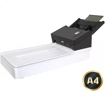 Avision ADF skeneris AD360GF — A4 ADF, 600 x 1200 DPI, 100 lapu padevējs, CIS, abpusēja skenēšana, LCD, balts