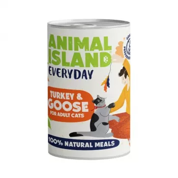 ANIMAL ISLAND Everyday Turkey and goose - mitrā kaķu barība - 400g