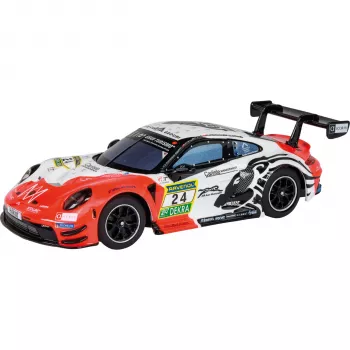 Slot Car CARRERA HYBRID Porsche 911 GT3 R “Lionspeed GP, No.24” – mēroga hibrīda sacīkšu modelis