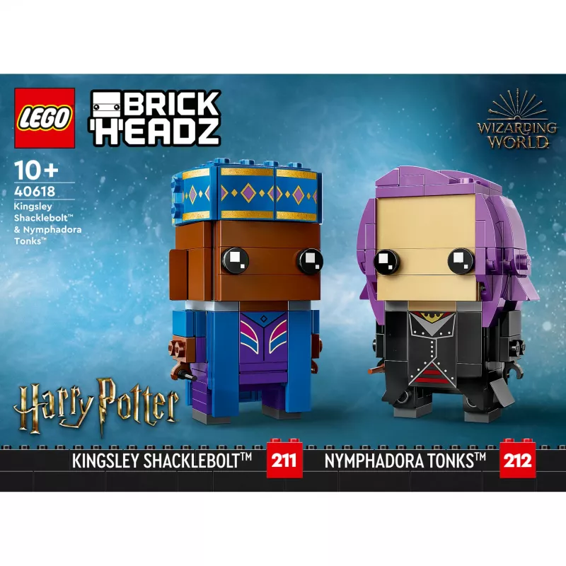 Lego Brickheadz Harijs Poters 40618 Kingsley Shacklebolt un Nimfadora Tonks