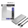 Alumīnija korpuss QOLTEC 51833 M.2 SSD, SATA uz USB 3.0, atbalsta līdz 2TB