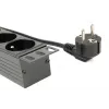 EnerGenie EG-PDU-014-F Rack Power Distribution Unit (8 FR ligzdas, 1U, 16A, Schuko spraudnis, 3m, melna krāsa)