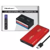 HDD/SSD korpuss QOLTEC 51860 2,5 collu SATA III diskdziņiem, USB Type-A, 5 Gbit/s, alumīnijs, sarkans