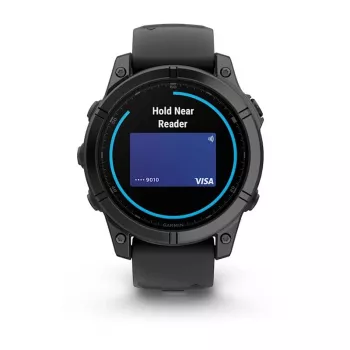 Garmin Fenix E 3.3 cm (1.3) AMOLED 47 mm Digital 416 x 416 pikseļi Skārienekrāns Melns Wi-Fi GPS (satelīts)