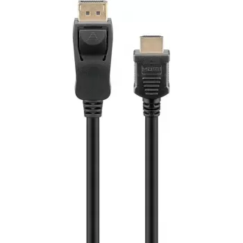 64836 DisplayPort 1.2 uz HDMI adaptera kabelis 1.4 4K @ 30Hz / īpaši ātrdarbīgs HDMI kabelis / zeltīts savienotājs nevainojamai signāla pārraidei / klēpjdators