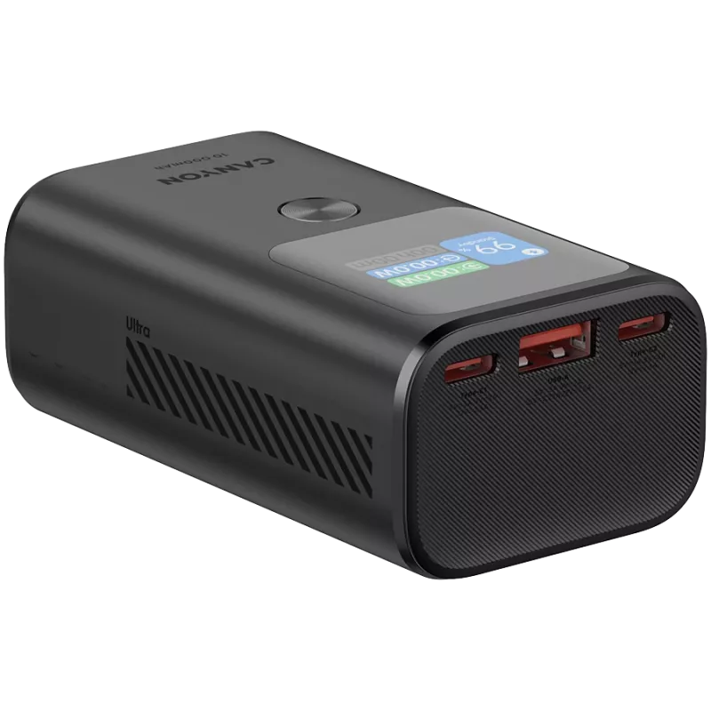 Pārnēsājams barošanas bloks CANYON OnPower 130 TFT 10000 mAh