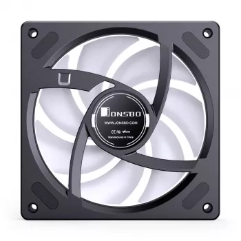 120 mm PWM ARGB korpusa ventilators Jonsbo ZB-120 Reverse Blade, melns