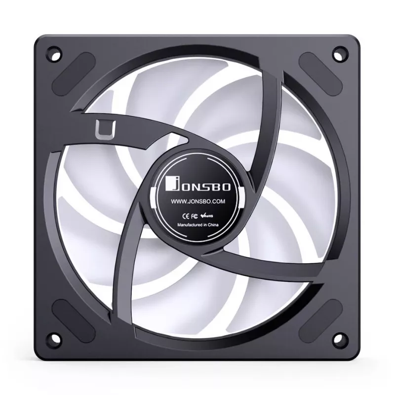 120 mm PWM ARGB korpusa ventilators Jonsbo ZB-120 Reverse Blade, melns