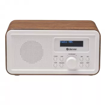 Radio DENVER DAB-30DW DAB/FM galda radio ar tumša koka apdari