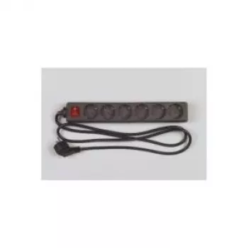 Pārsprieguma aizsargs REV 512380555 Melns 6 maiņstrāvas kontaktligzdas 250 V 1,4 m