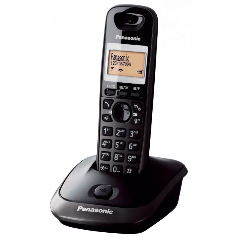 Panasonic KX-TG2511 DECT telefons melns ar zvanītāja ID