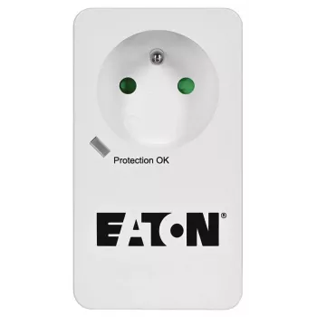 Pārsprieguma aizsardzības kārba Eaton Protection Box 1 FR — 1 Type E kontaktligzda, 220–250 V, 16 A, 4000 W, melna, kompakta