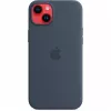 Silikona maciņš Apple iPhone 14 Plus MagSafe Storm Blue