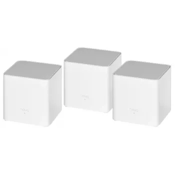 Mesh Wi‑Fi sistēma TENDA EX3-3, 3-gabalu komplekts, divjoslu 2.4/5 GHz, Wi‑Fi 6, līdz 1201+300 Mbit/s, 2 iekšējās antenas, WPA3