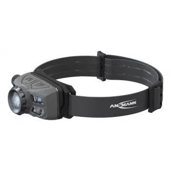 Ansmann HD450FRS Melns, pelēka galvas lente, lukturis ar LED